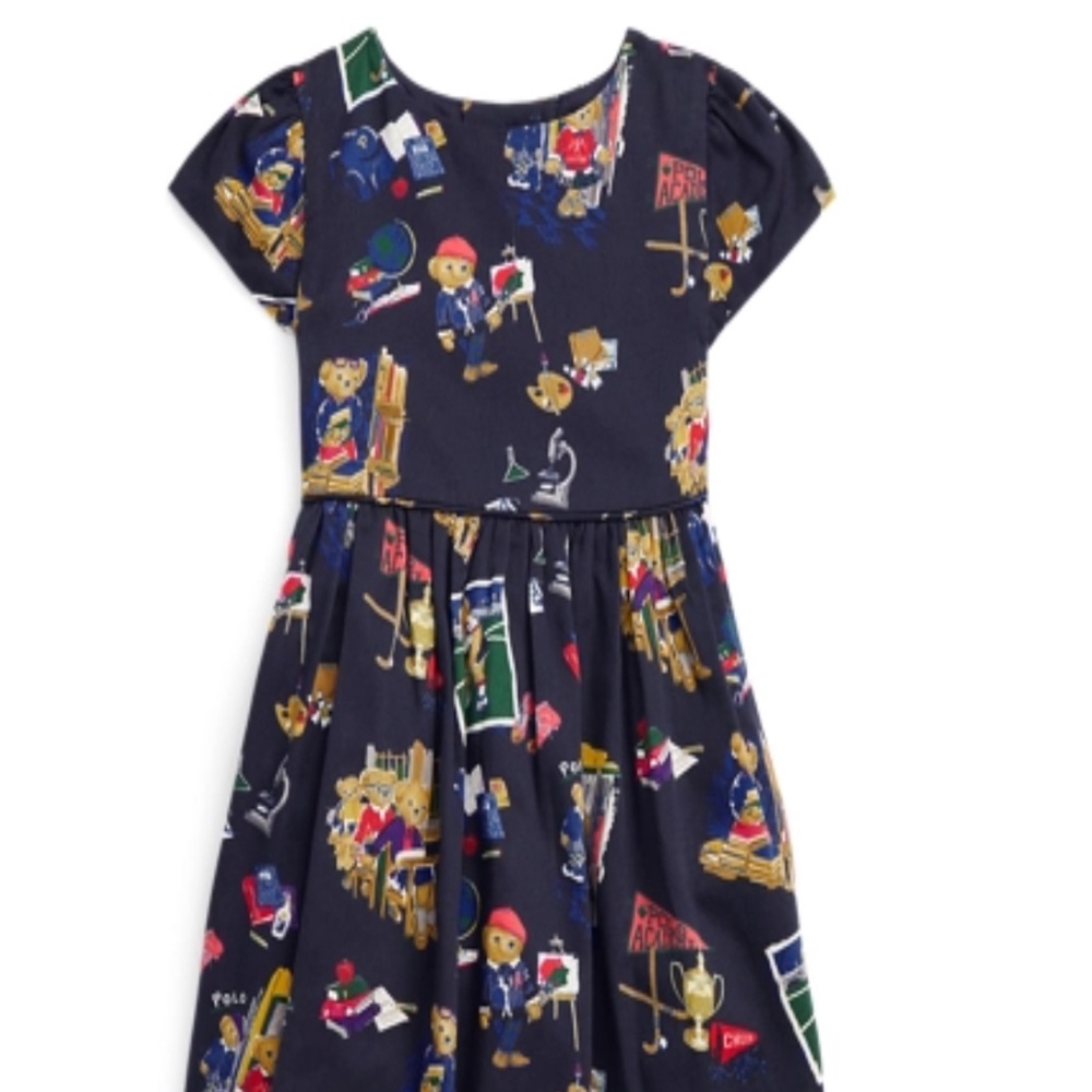 Ralph Lauren Polo Bear Cotton Sateen Dress & Bloomer